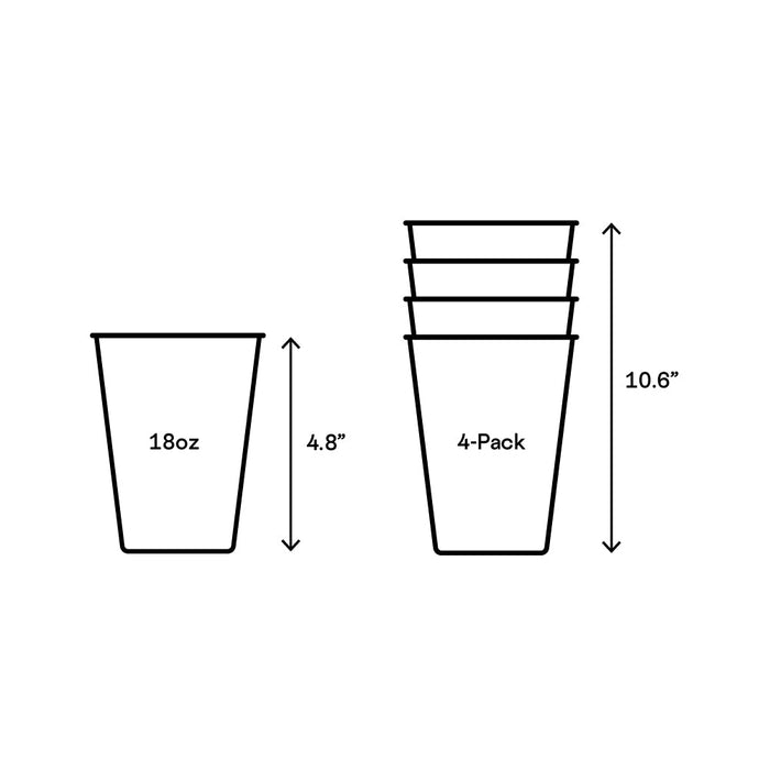 18 oz Eco Stacker (4pk) - Gloss Red