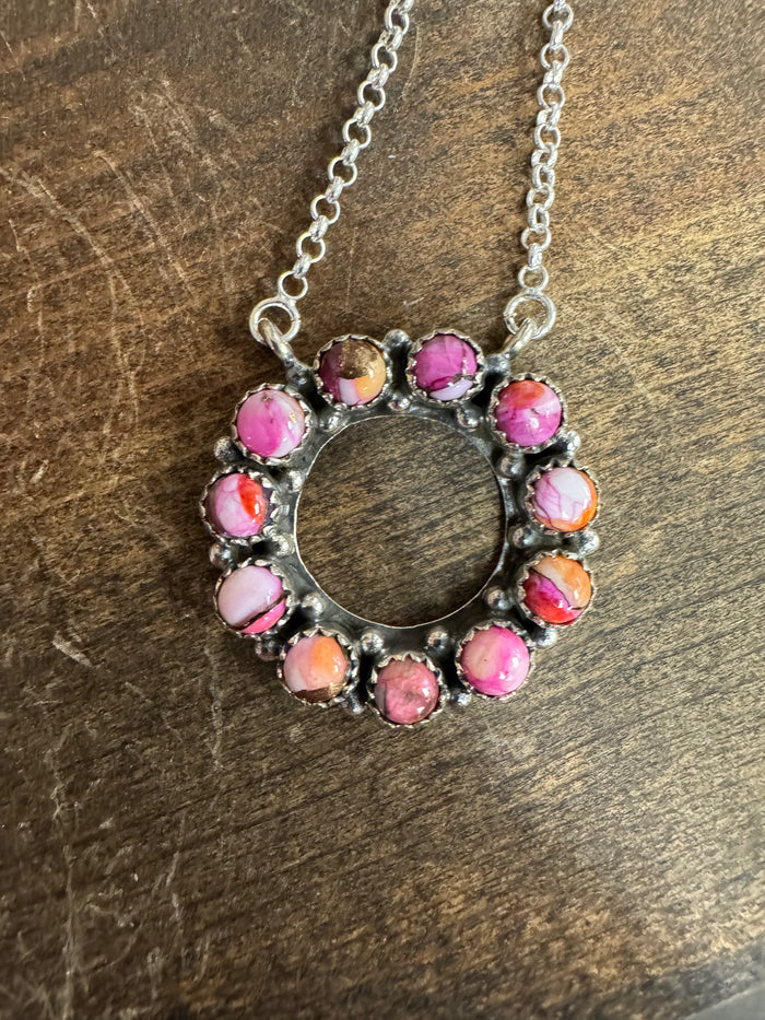 Pink Dahlia Necklace