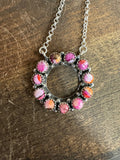 Pink Dahlia Necklace