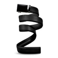 40mm Leather Ratcheting Belt - Black with Vader Buckle