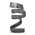 40mm Leather Ratcheting Belt - Cool Grey with Gunmetal Buckle
