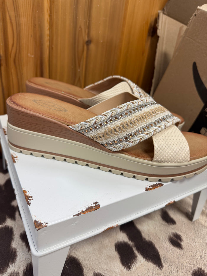 Boho braided slide