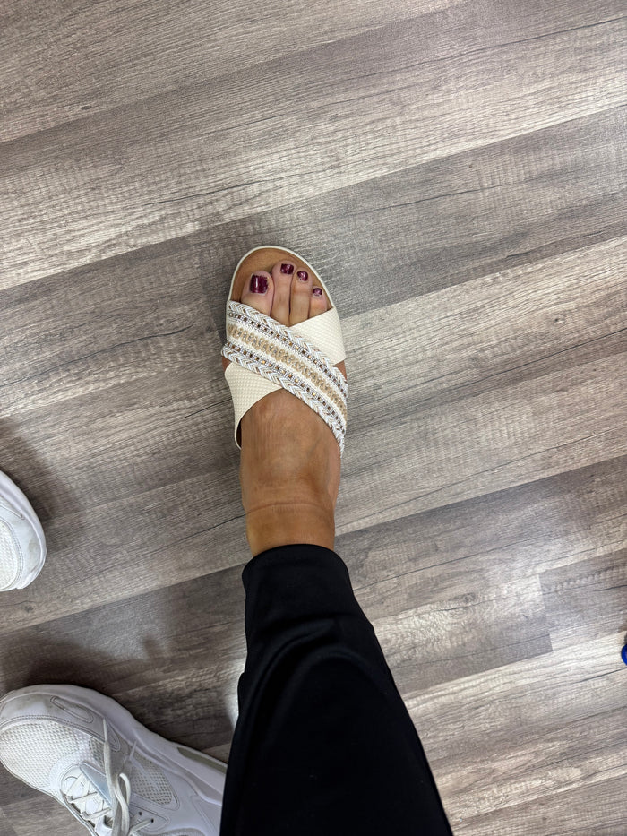 Boho braided slide