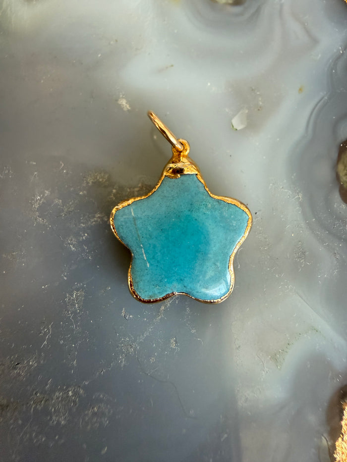 Cristina V Turquoise Scalloped Star Charm