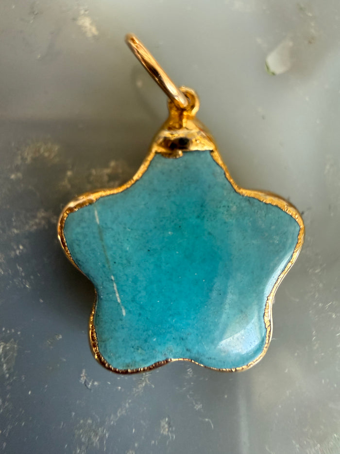 Cristina V Turquoise Scalloped Star Charm