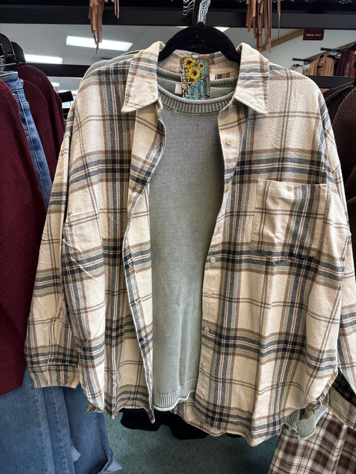 Plaid button up