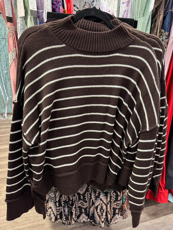 Choc. Stripe sweater