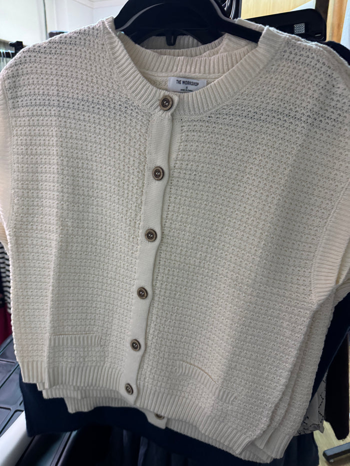 White out sweater vest