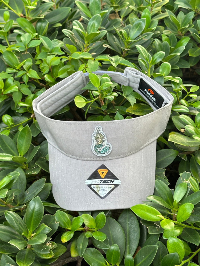 Adjustable Strap Tri-Tech Visor - Steel Grey Heather - Kaia Patch