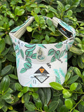 Adjustable Strap Tri-Tech Visor - Stone Plumeria - Kaia Patch