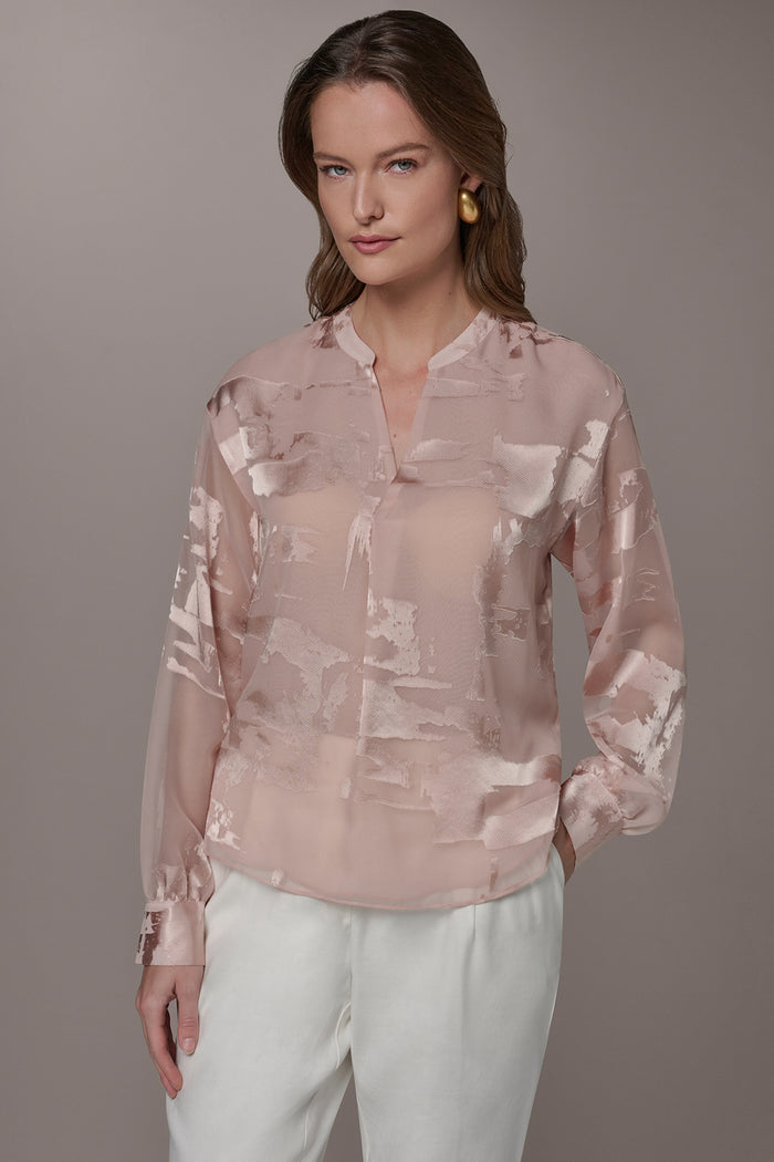 ABSTRACT BURNOUT BLOUSE
