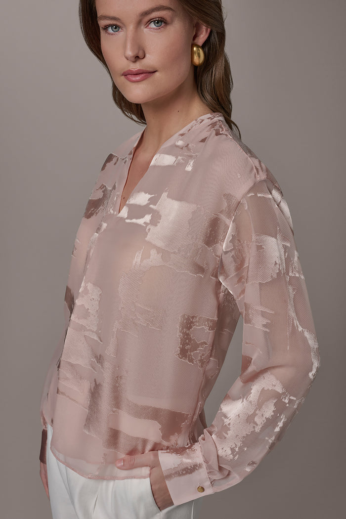 ABSTRACT BURNOUT BLOUSE