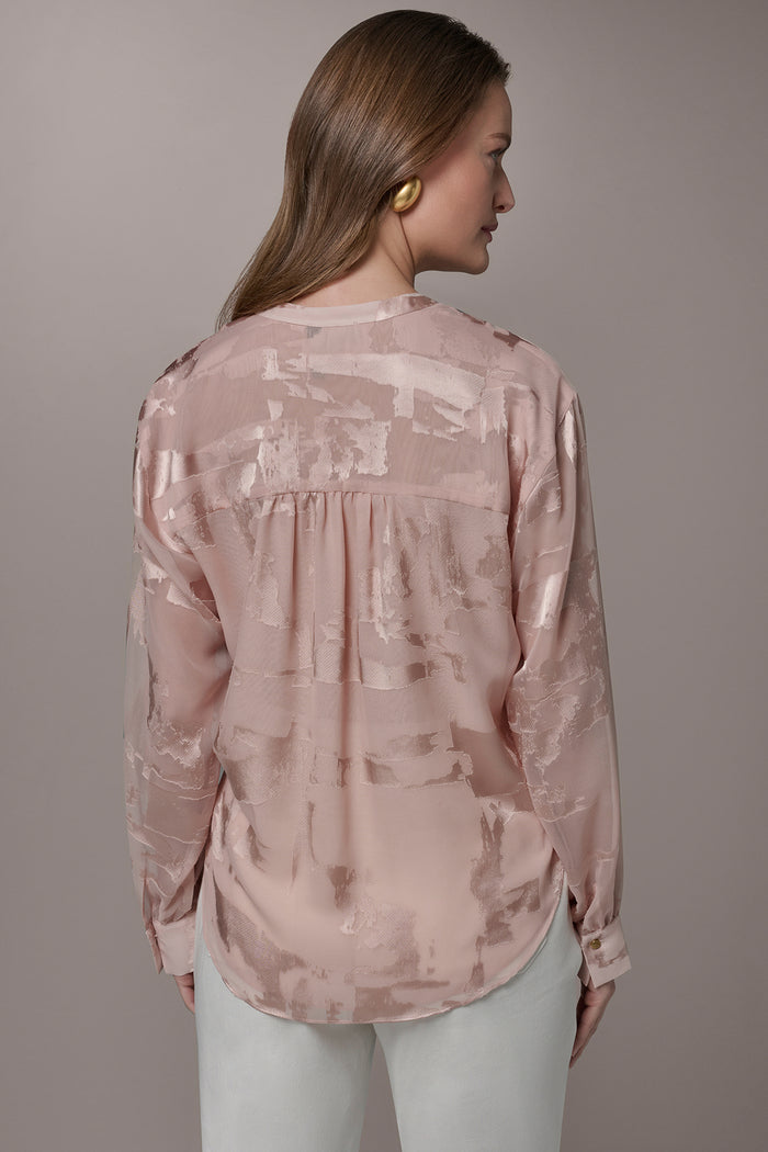 ABSTRACT BURNOUT BLOUSE