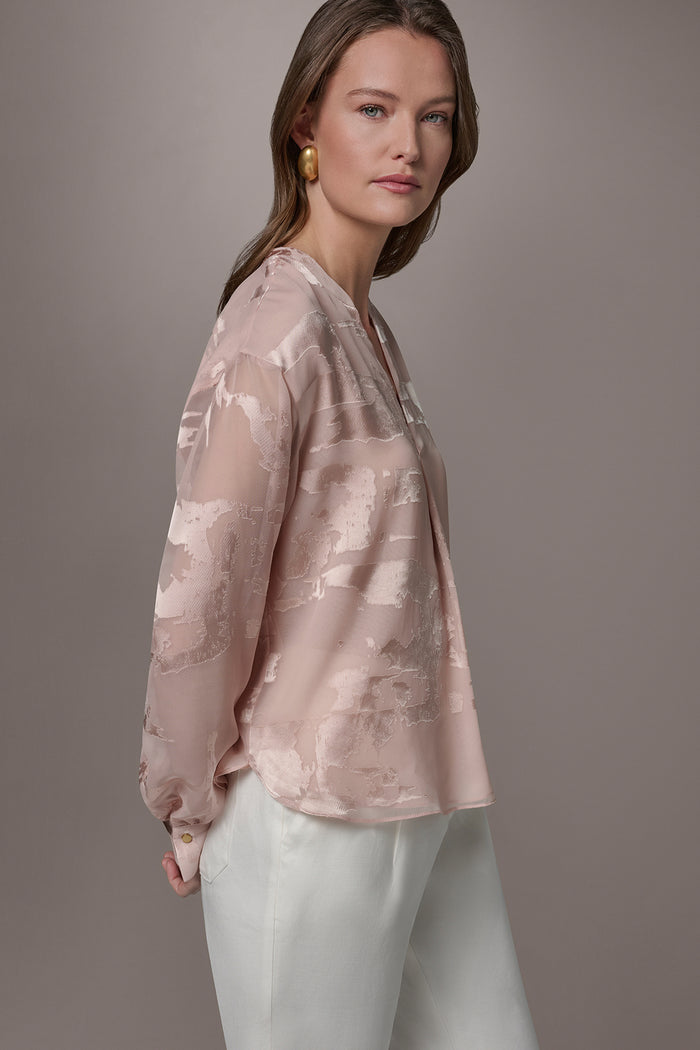 ABSTRACT BURNOUT BLOUSE