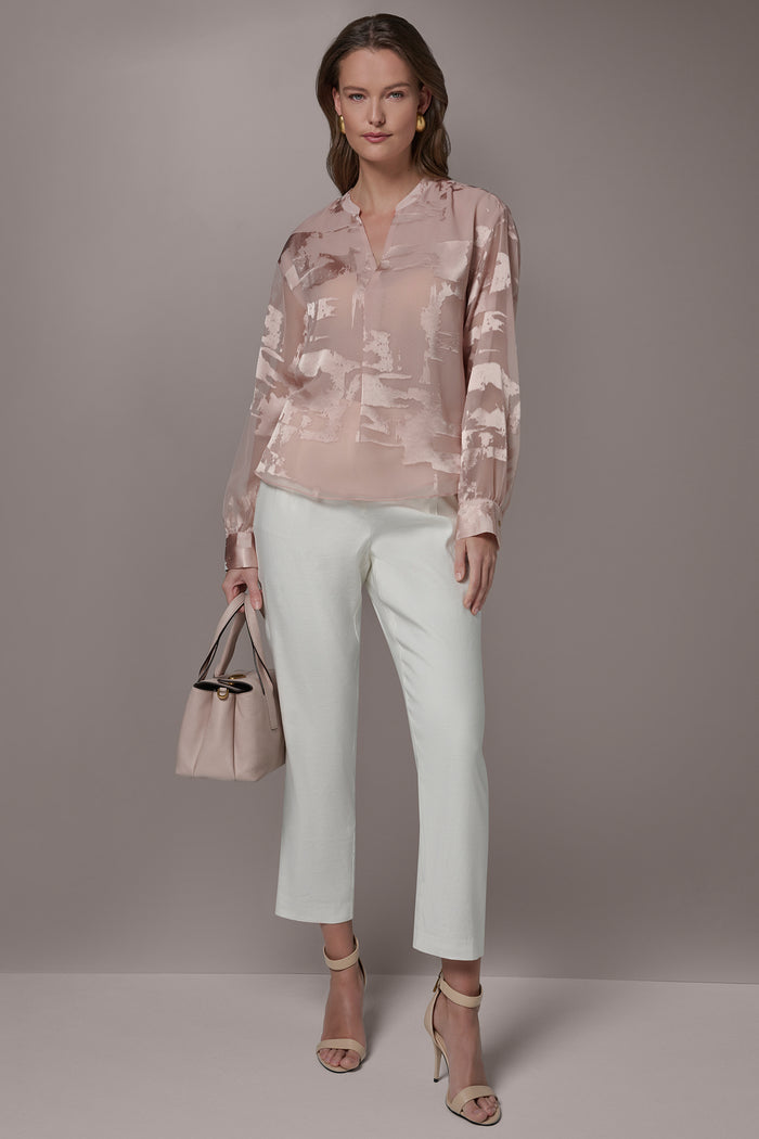 ABSTRACT BURNOUT BLOUSE