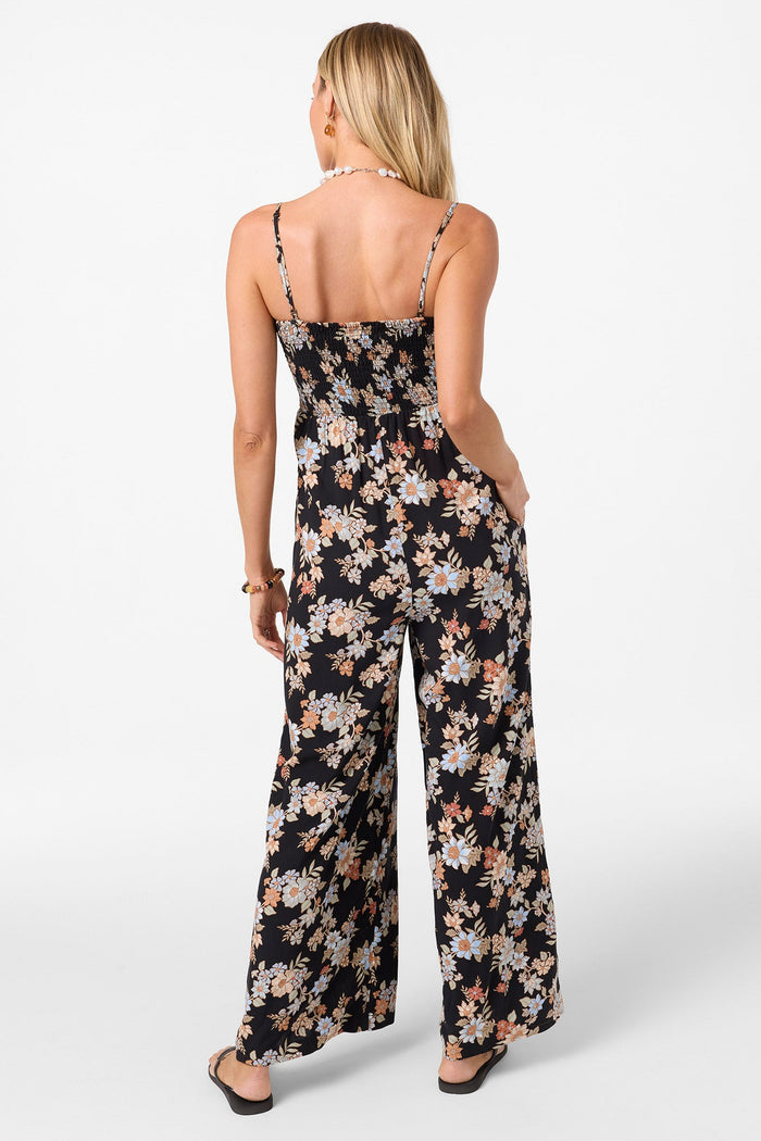 Aiyana Bali Floral Jumpsuit - Black