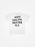ANTI SOCIAL BUTTERFLY Tee White/Black