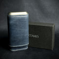 Artamis Navy Leather Cigar Case -  3 Robusto Cigars