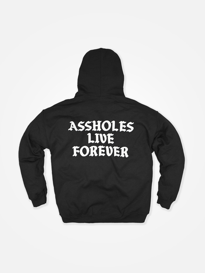 ASSHOLES LIVE FOREVER Hoodie Black/White