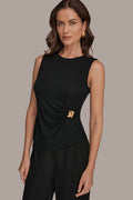 ASYMMETRIC RUCHED TOP