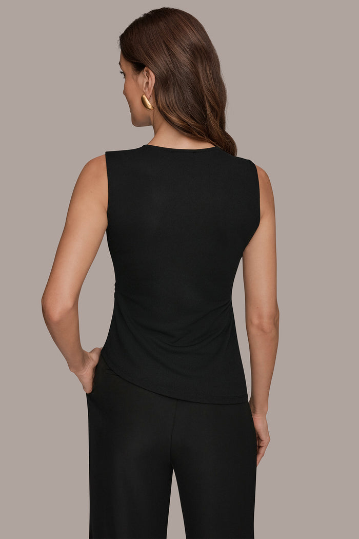 ASYMMETRIC RUCHED TOP