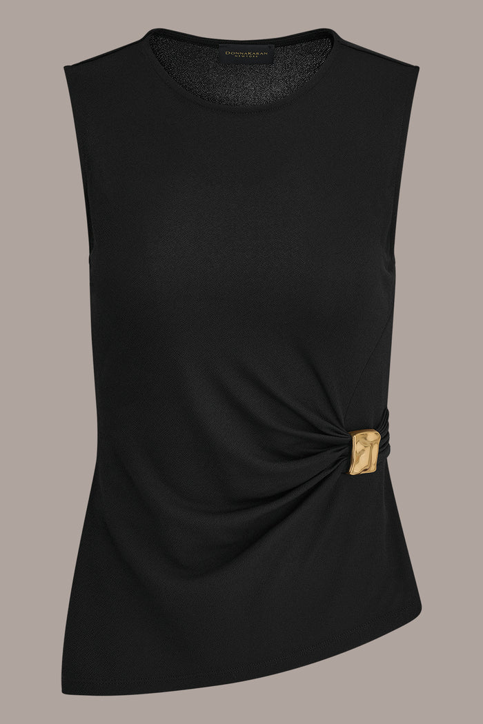 ASYMMETRIC RUCHED TOP
