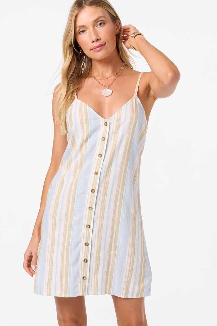 Atlee Stripe Mini Dress - Tapioca