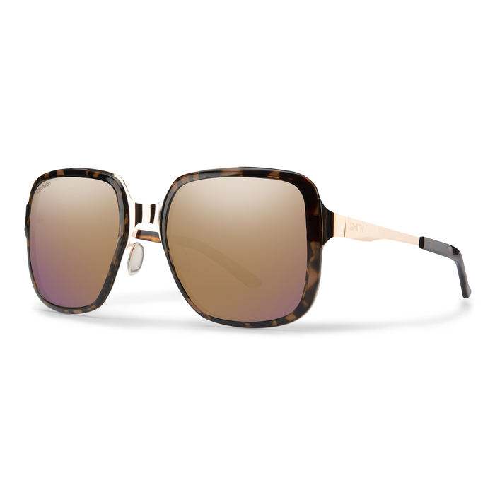 Aveline Sunglasses - Rose Tortoise/ChromaPop Polarized Rose Gold Mirror