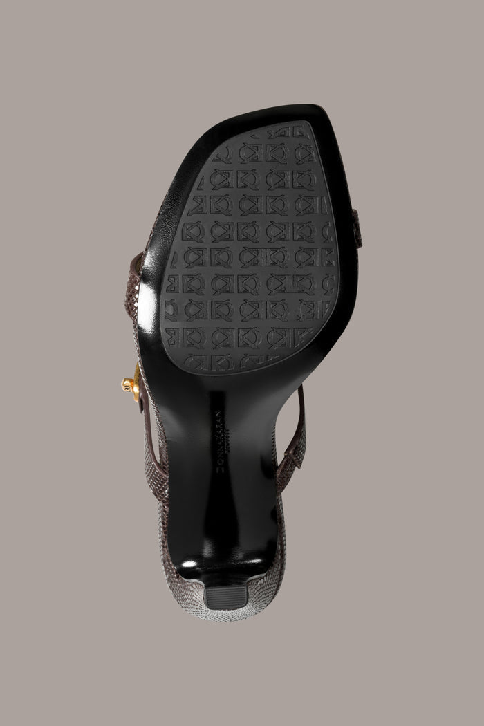 BAILEY SNAKE EFFECT LEATHER MULE