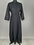 Black Chikankari A-Line Kurti Sizes 8-22