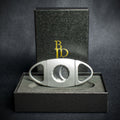 BLD Twin Blade Oval Cigar Cutter - Satin Chrome