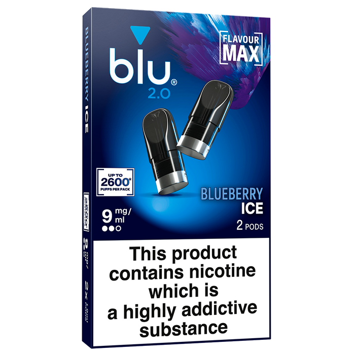Blu 2.0 Blueberry Ice Vape Pods 9mg/ml  2 Pack