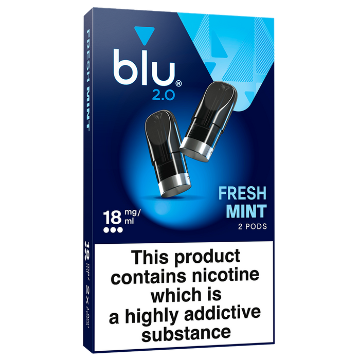 Blu 2.0 Fresh Mint Vape Pods 18mg/ml  2 Pack