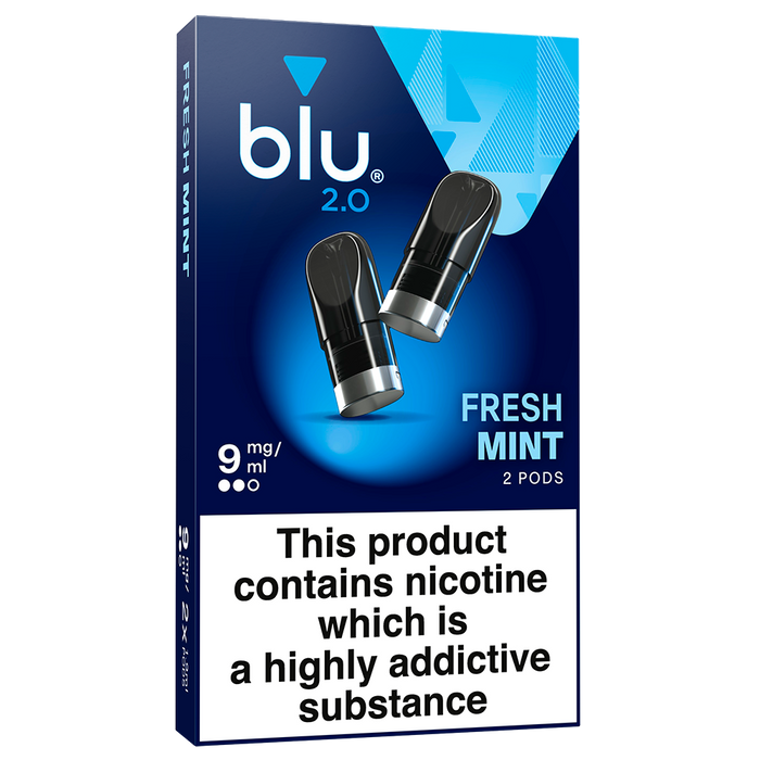 Blu 2.0 Fresh Mint Vape Pods 9mg/ml  2 Pack