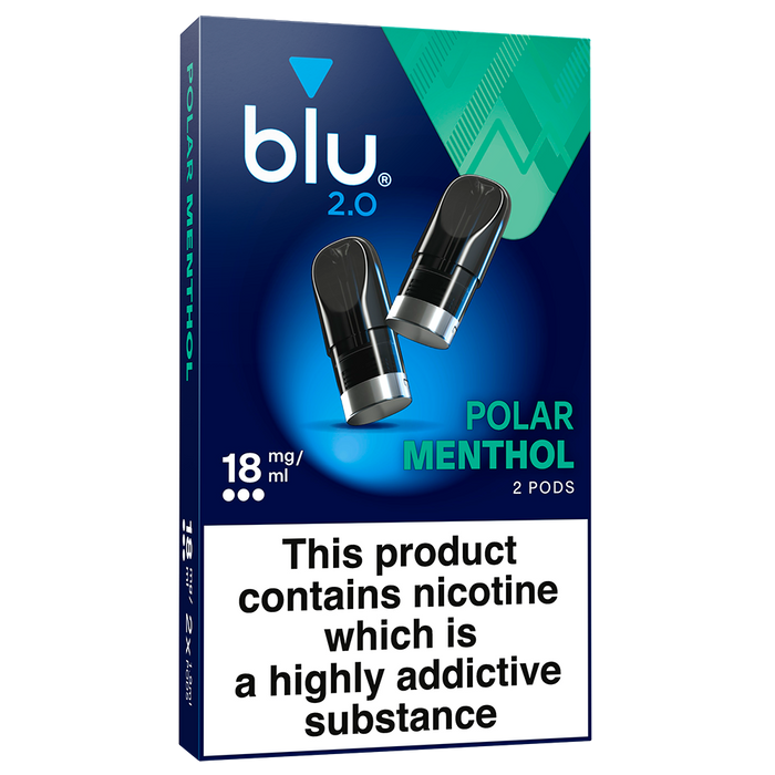 Blu 2.0 Polar Menthol Vape Pods 18mg/ml  2 Pack
