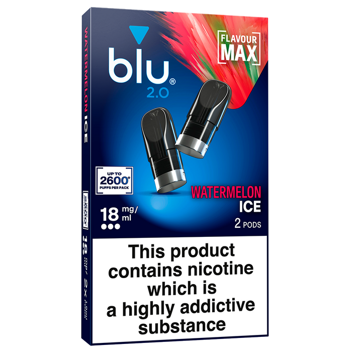 Blu 2.0 Watermelon Ice Vape Pods 18mg/ml  2 Pack