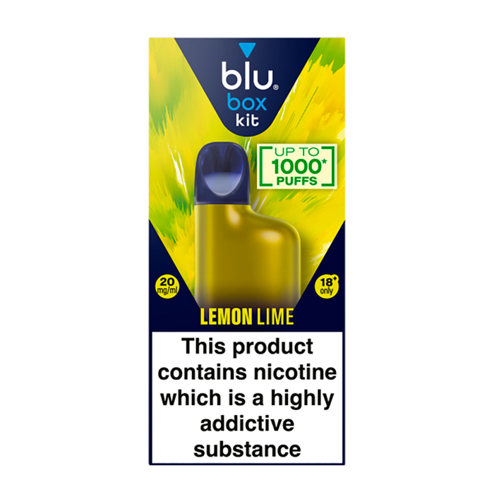 blu box kit Recharchable Device + Lemon Lime Vape Pod 2ml 20mg/ml Nicotine