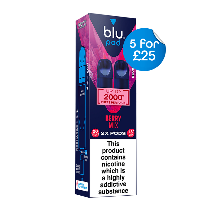 Blu Kit Vape Pods 20mg 2 Pack - Berry Mix
