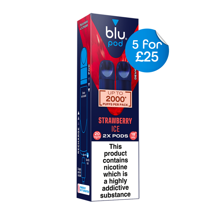 Blu Kit Vape Pods 20mg 2 Pack- Strawberry Ice