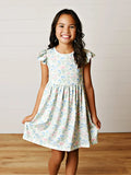 Blue floral dress