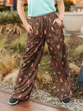 Brown and pink Saddle pant