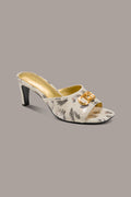 BYRONY METALLIC LEOPARD MULE SANDAL