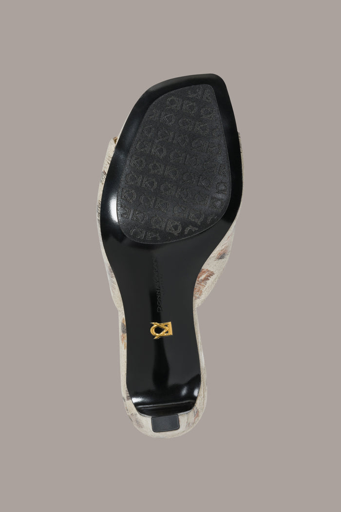 BYRONY METALLIC LEOPARD MULE SANDAL
