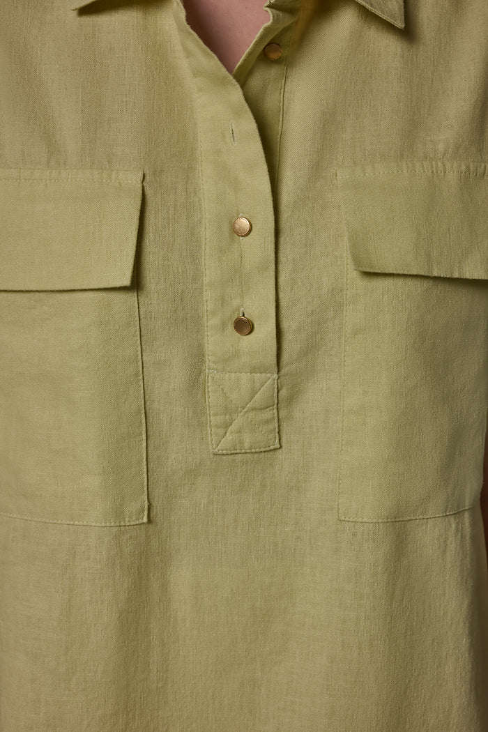 CAP SLEEVE CAMP SHIRT