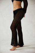 Classic Crochet Cover Up Pants - Black