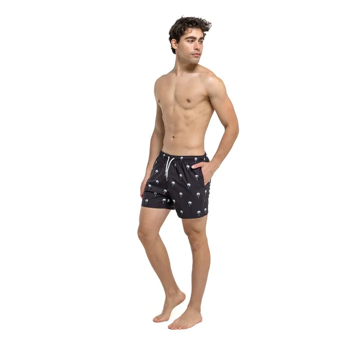 Classic Swim Shorts - Black Palm