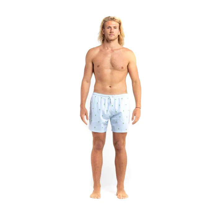 Classic Swim Shorts - Palm Stripes