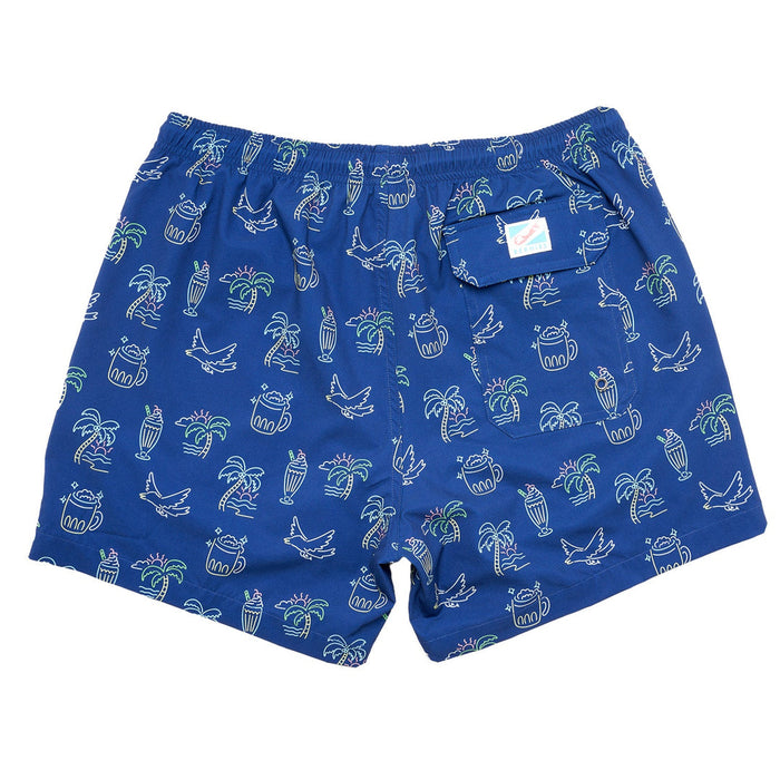 Classic Swim Shorts with Compression Liner - Copacabana