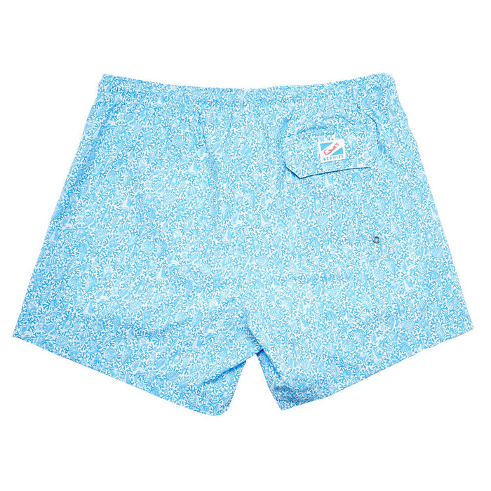 Classic Swim Shorts with Compression Liner - Coral Way