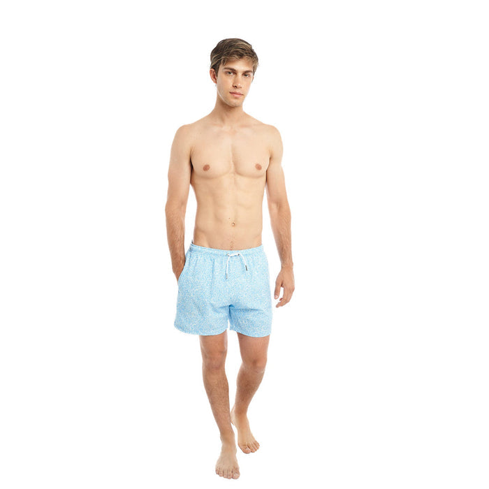 Classic Swim Shorts with Compression Liner - Coral Way